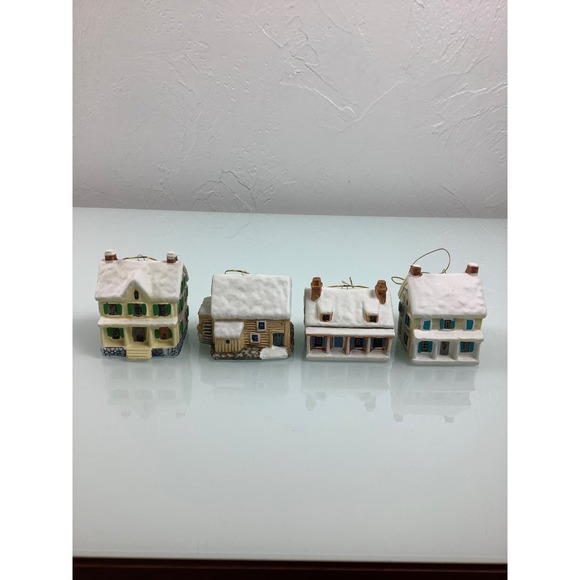 VTG Reed & Barton Yarmouth Maine Villages Cottages houses ornaments lot EUC - Picture 1 of 12